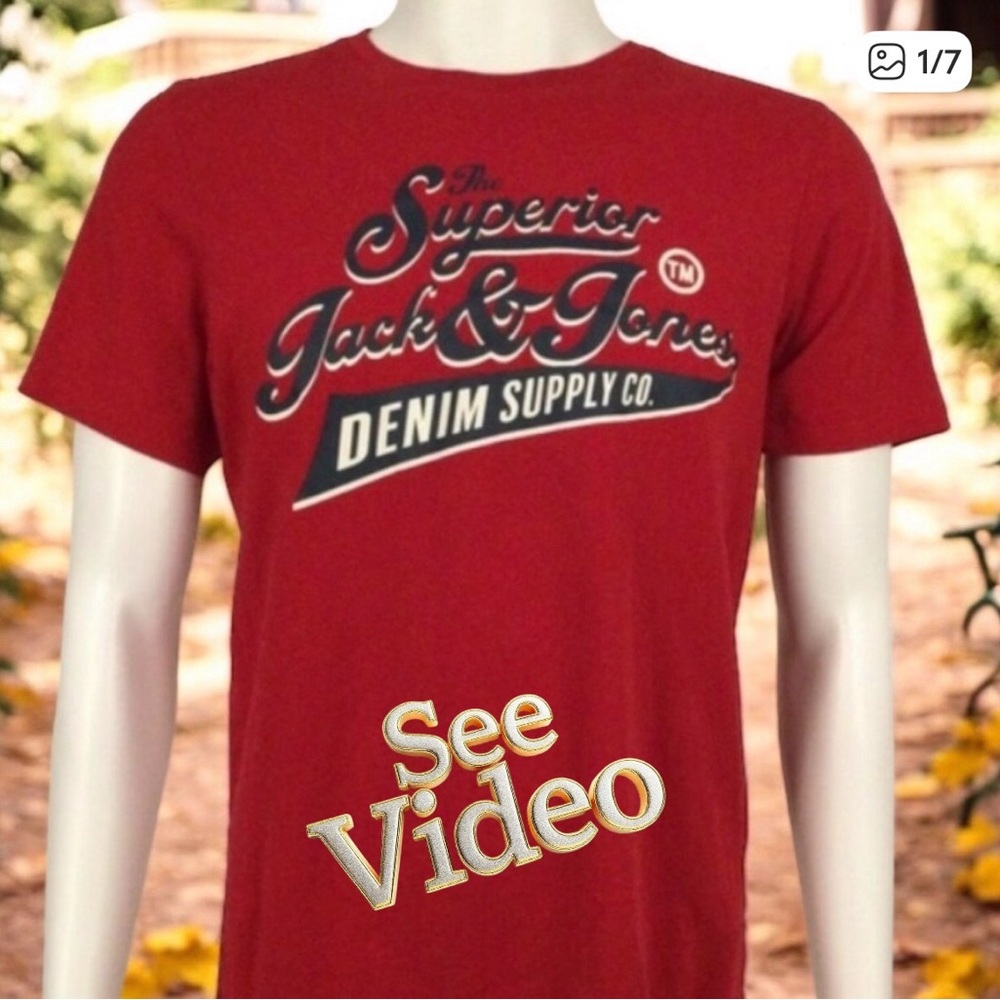 👛 (ANY 2/$20) JACK & JONES 100 Percent Cotton Short Sleeve Tee Shirt